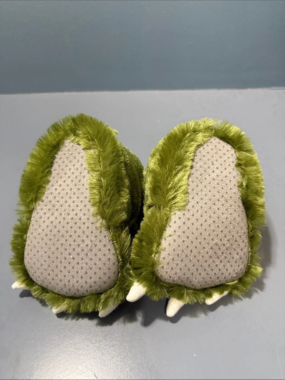 Lazy One Green Dino Paw Slippers